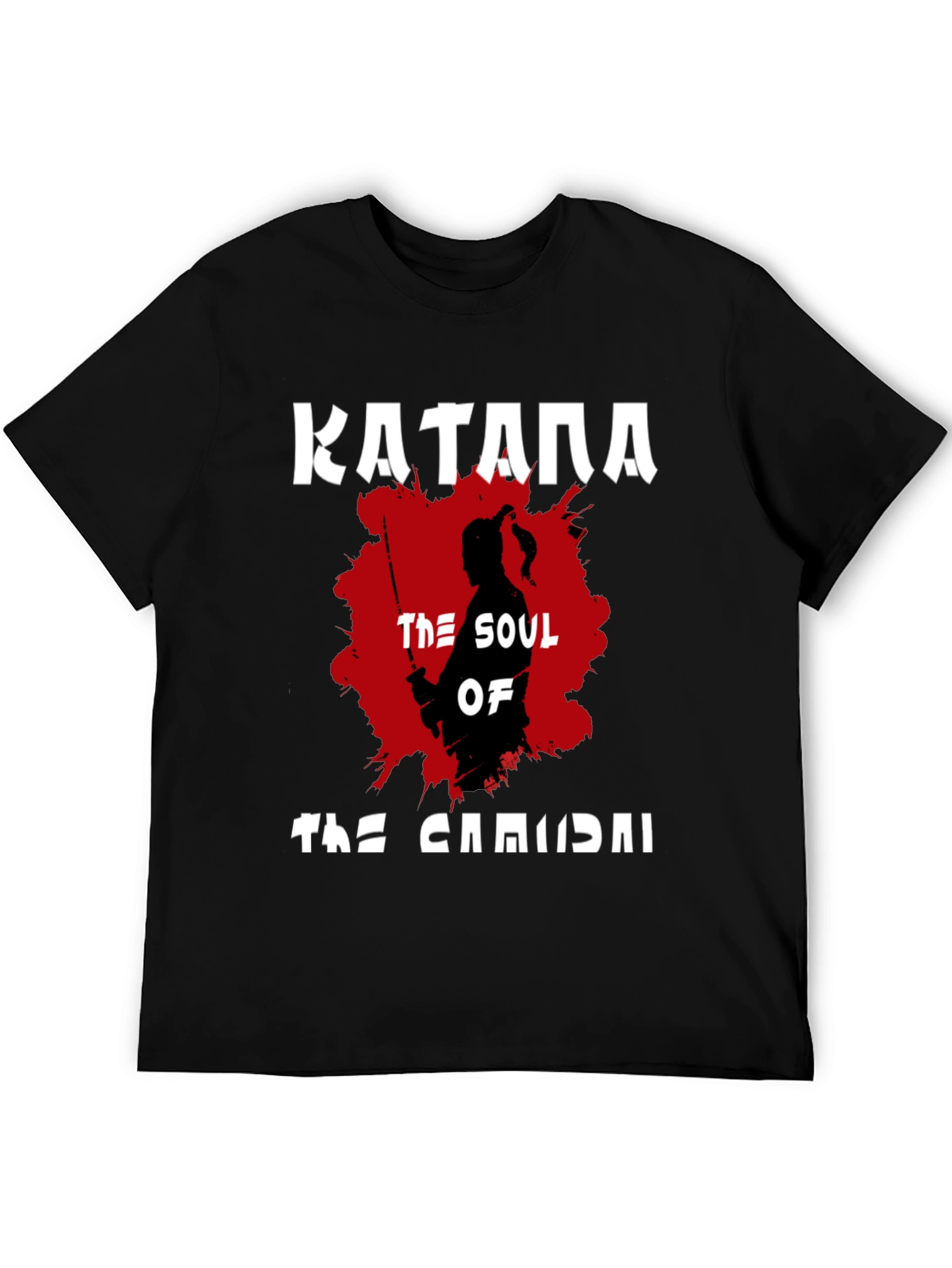 Katana Samurai Graphic T-Shirt - Black
