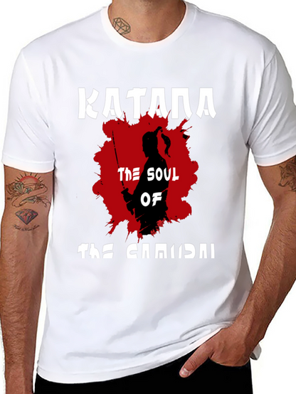 Katana Samurai Graphic T-Shirt - Black