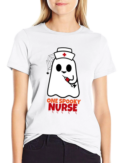 Spooky Nurse Ghost Halloween T-Shirt