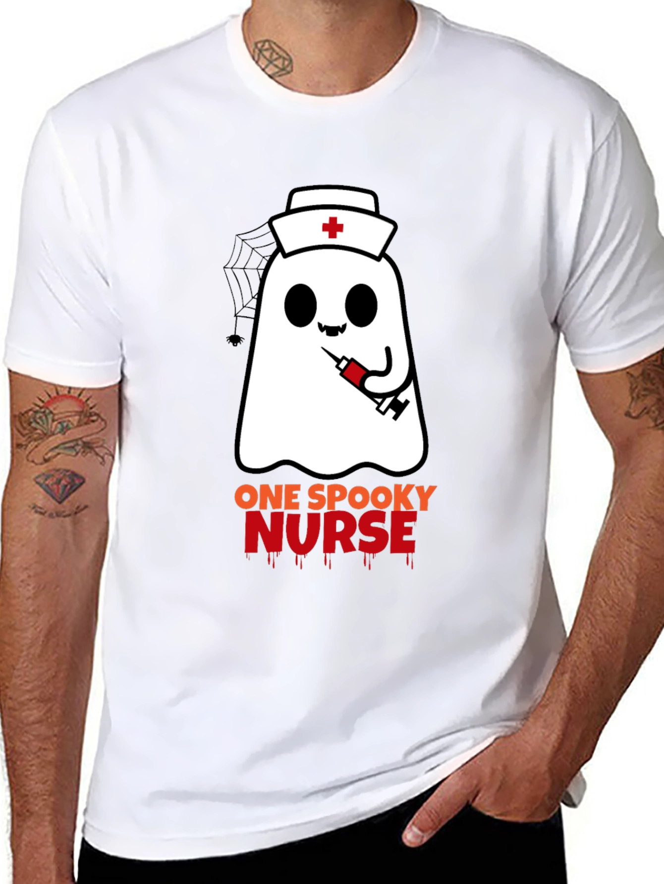 Spooky Nurse Ghost Halloween T-Shirt