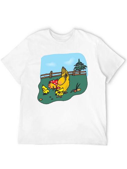 Chicken & Chicks Cartoon T-Shirt
