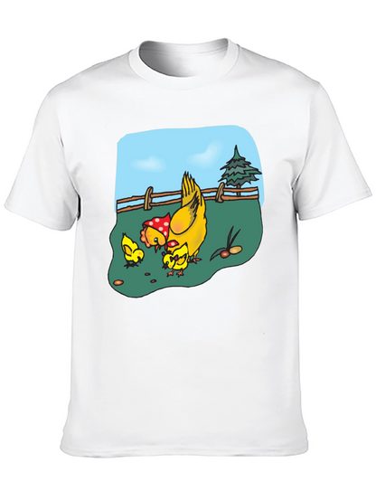Chicken & Chicks Cartoon T-Shirt