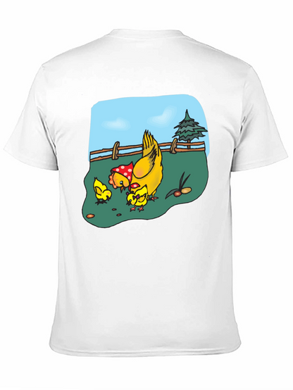 Chicken & Chicks Cartoon T-Shirt