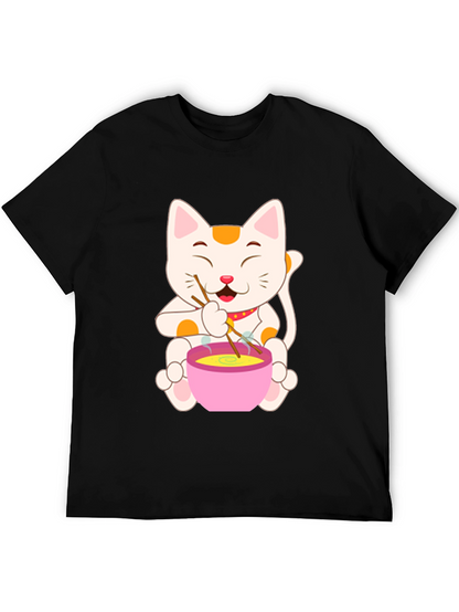Lucky Cat Ramen T-Shirt - Unique Graphic Tee