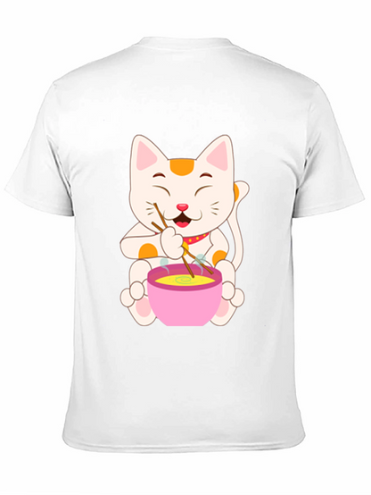 Lucky Cat Ramen T-Shirt - Unique Graphic Tee