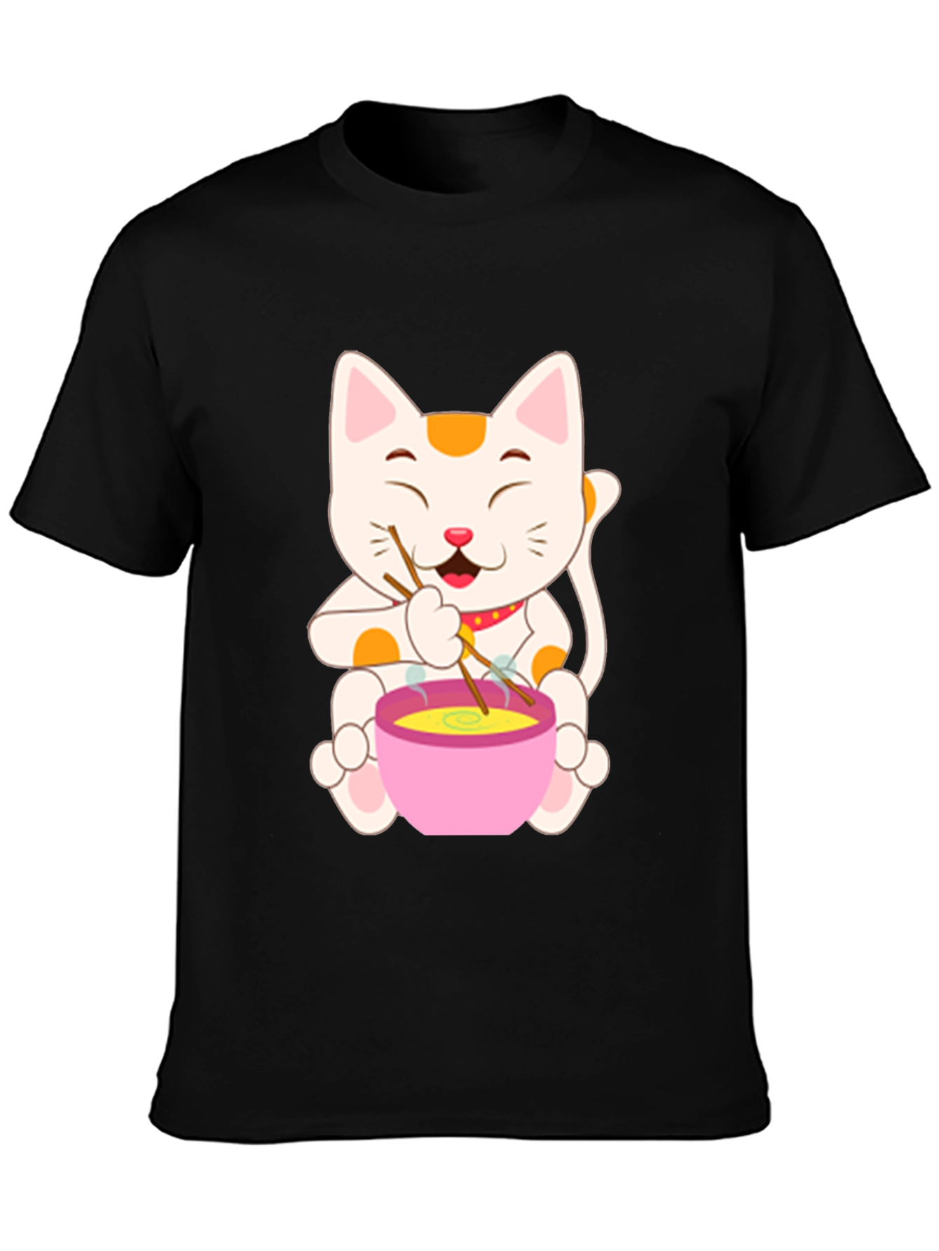 Lucky Cat Ramen T-Shirt - Unique Graphic Tee