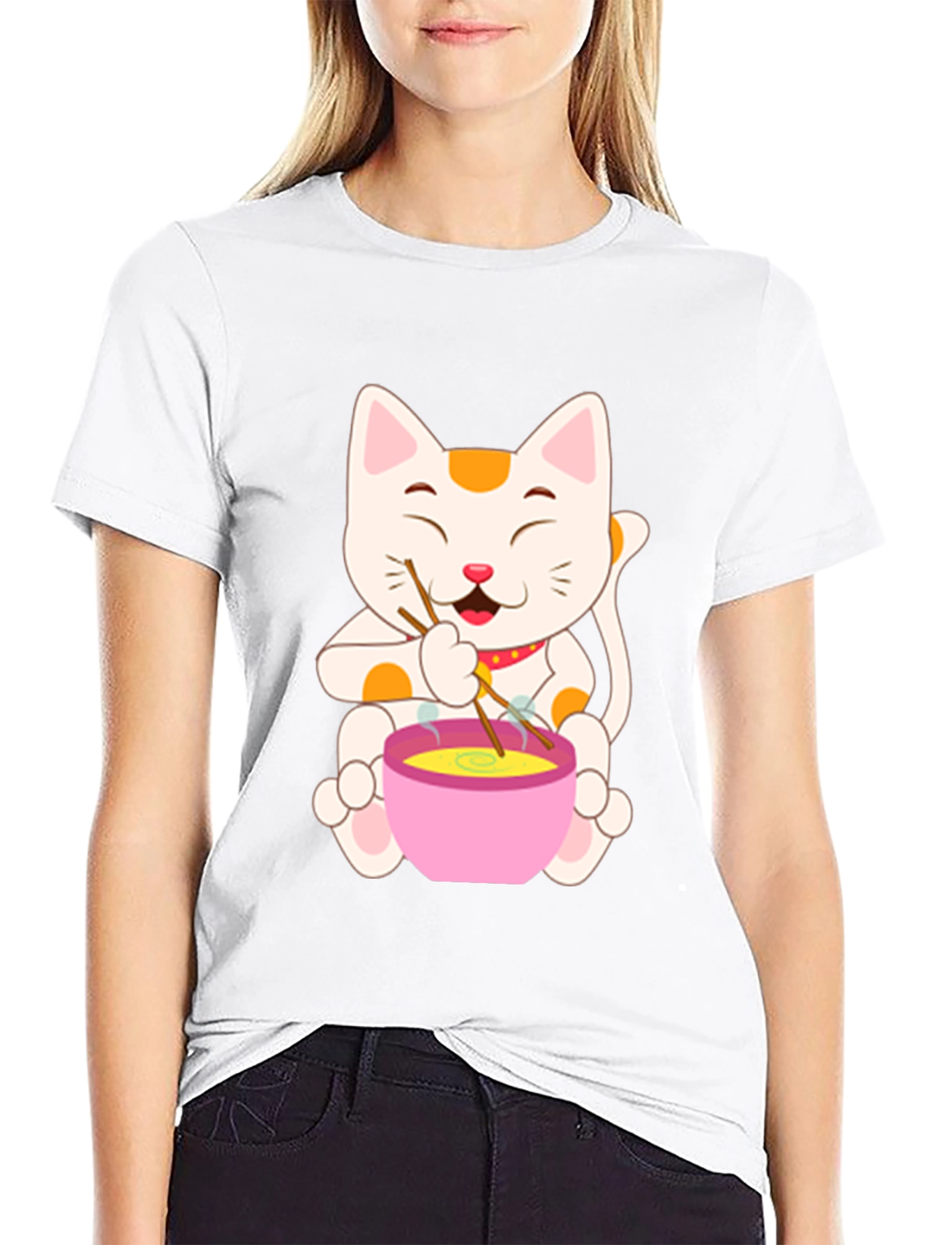 Lucky Cat Ramen T-Shirt - Unique Graphic Tee