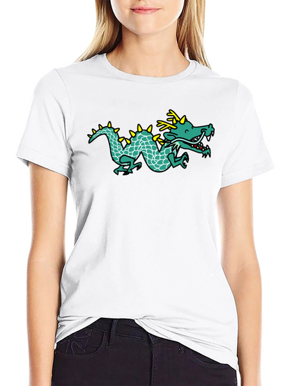 Dragon Graphic Tee - Black Cotton T-Shirt