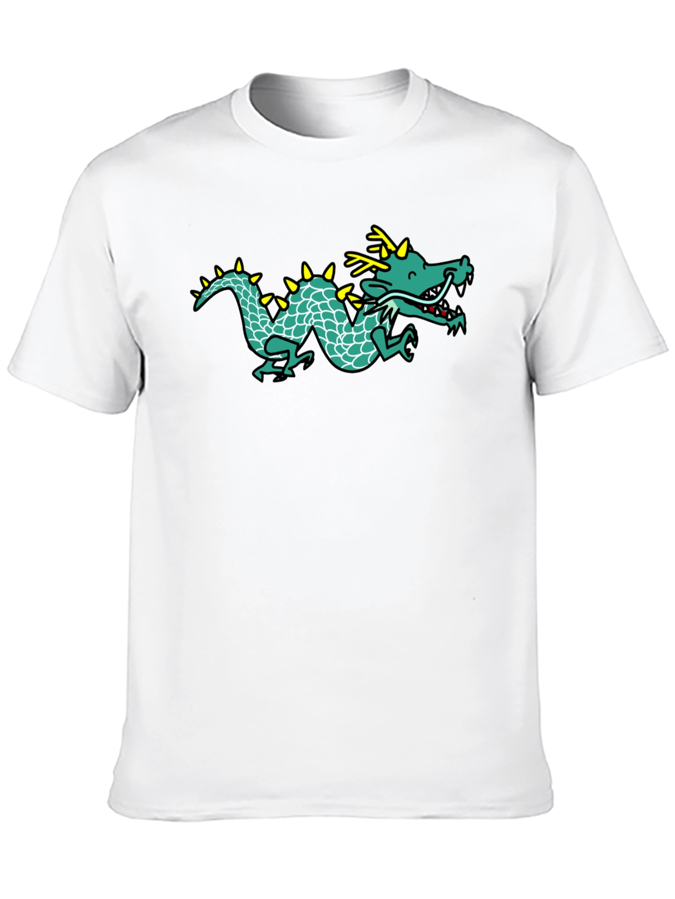 Dragon Graphic Tee - Black Cotton T-Shirt
