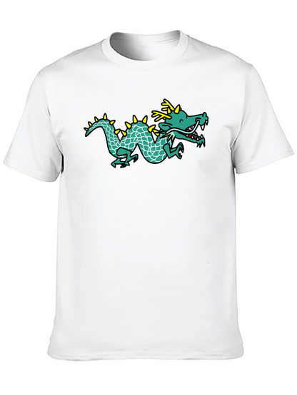 Dragon Graphic Tee - Black Cotton T-Shirt