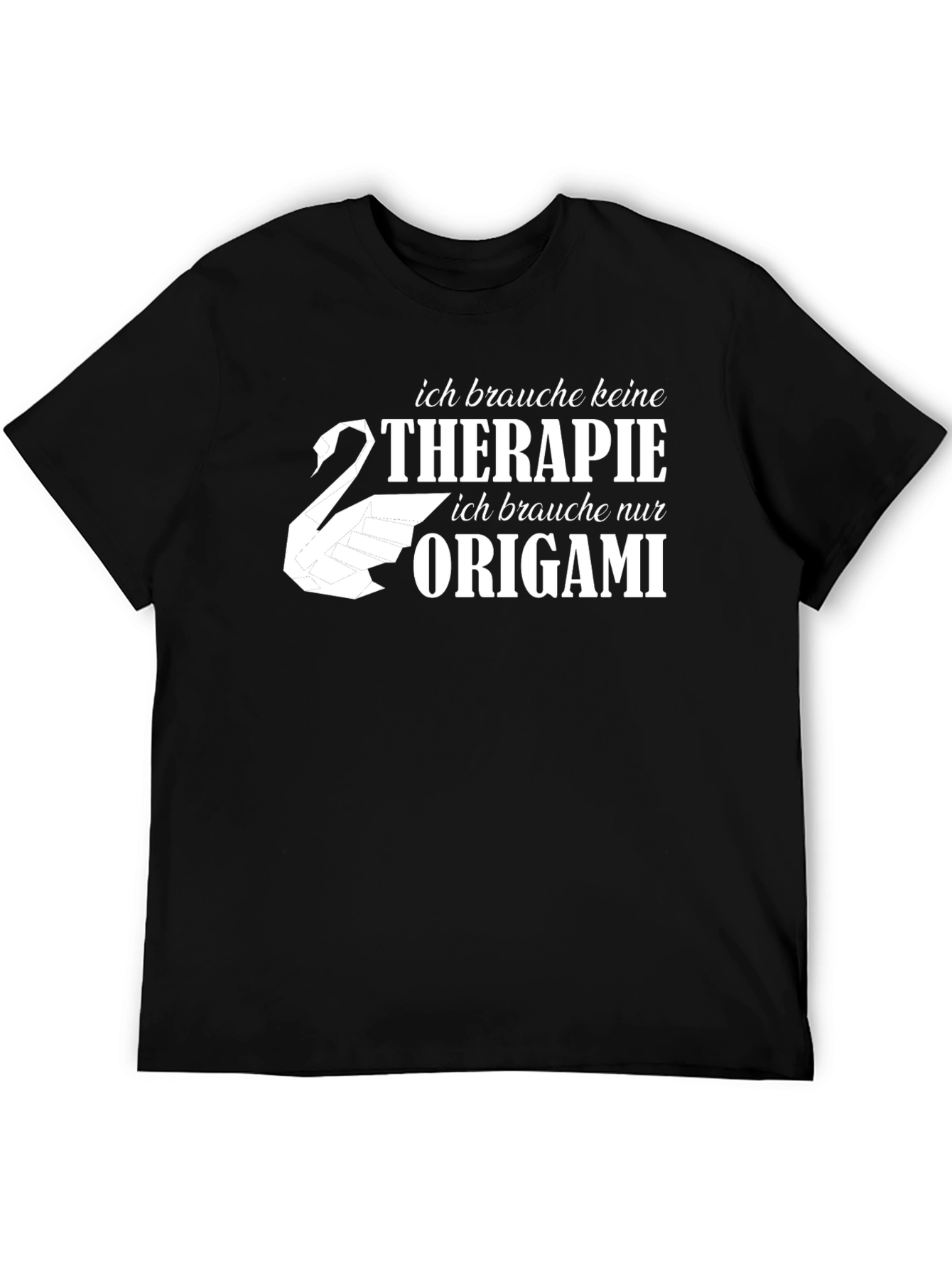 Origami Therapy Black T-Shirt