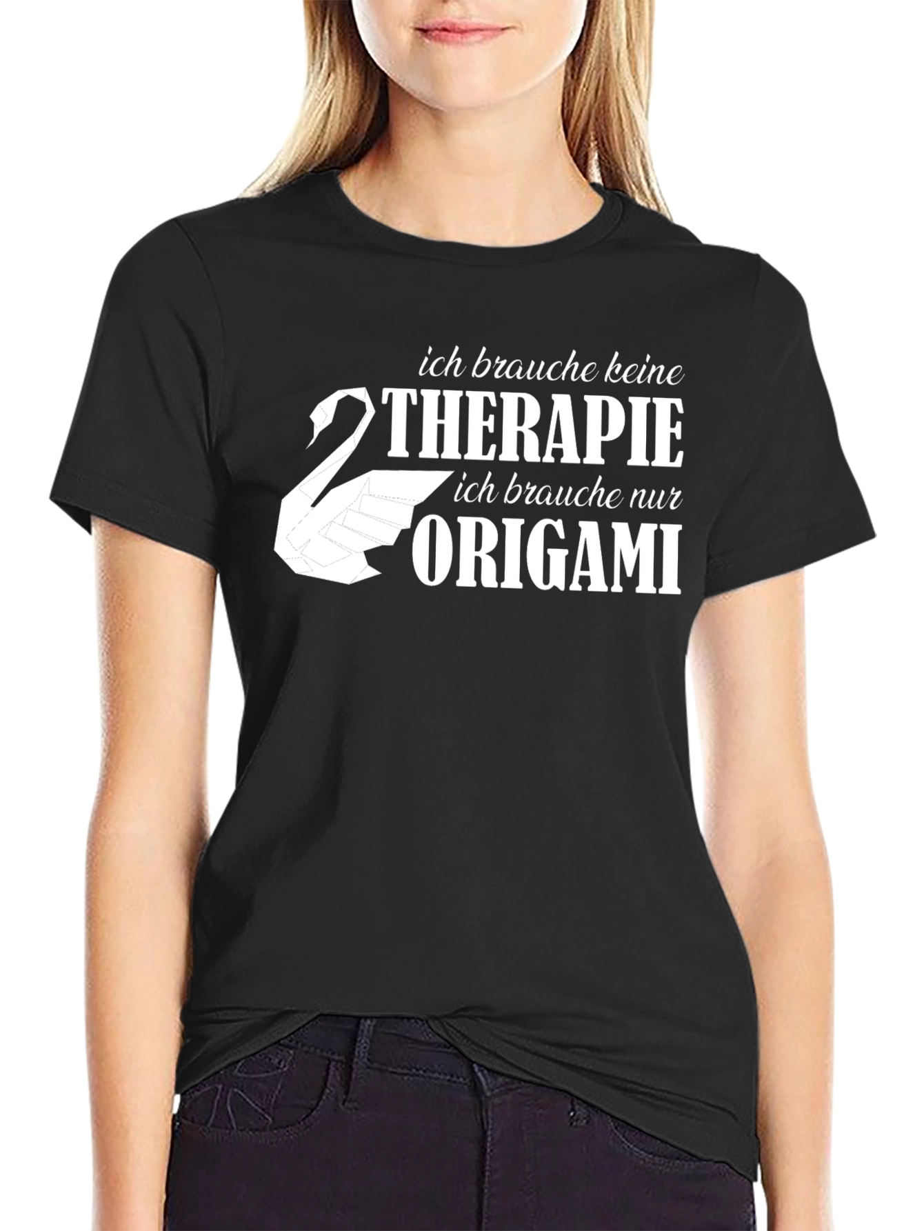 Origami Therapy Black T-Shirt
