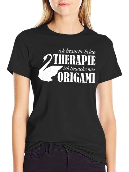 Origami Therapy Black T-Shirt