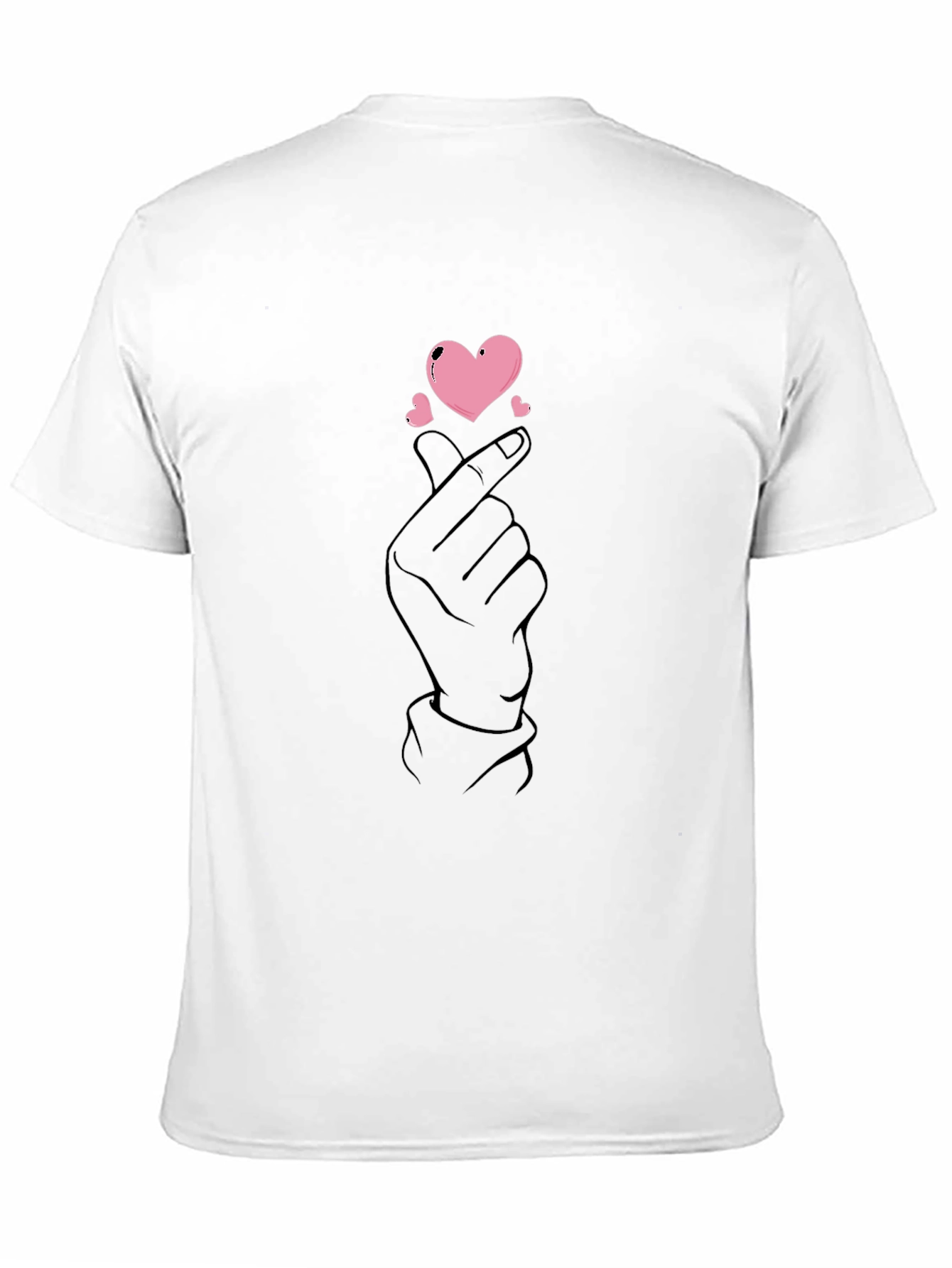 Finger Heart Gesture Graphic Tee - Love Sign T-Shirt