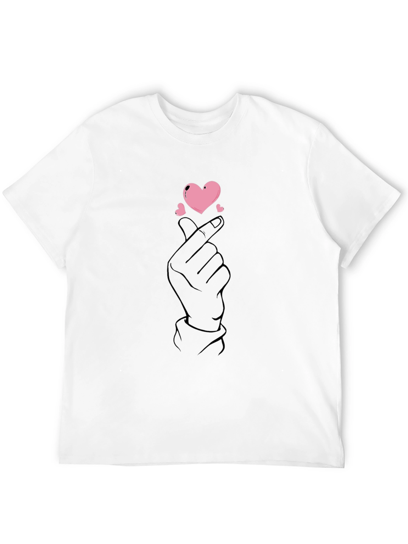 Finger Heart Gesture Graphic Tee - Love Sign T-Shirt