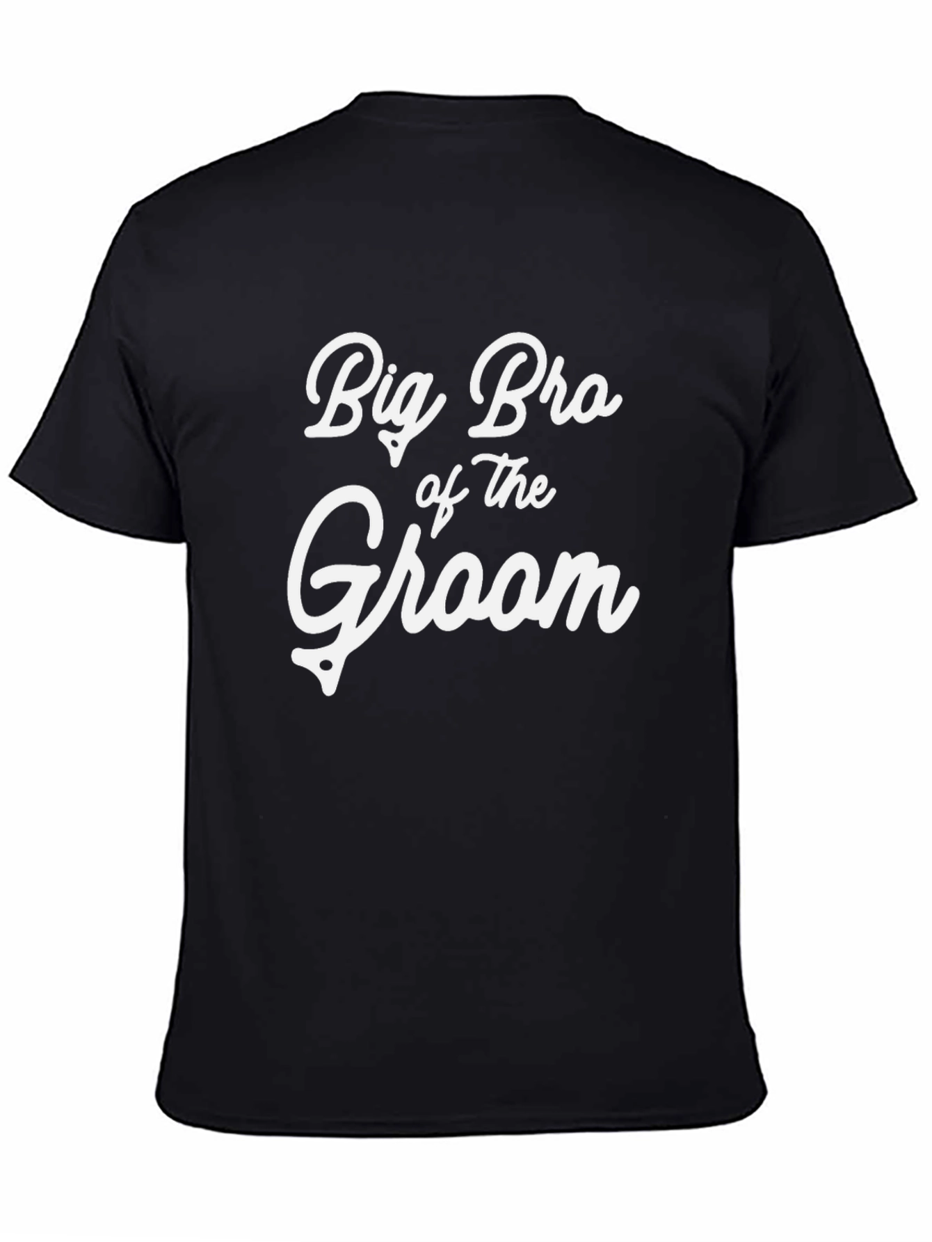 Big Bro of the Groom Black T-Shirt