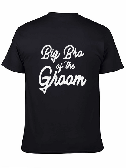 Big Bro of the Groom Black T-Shirt
