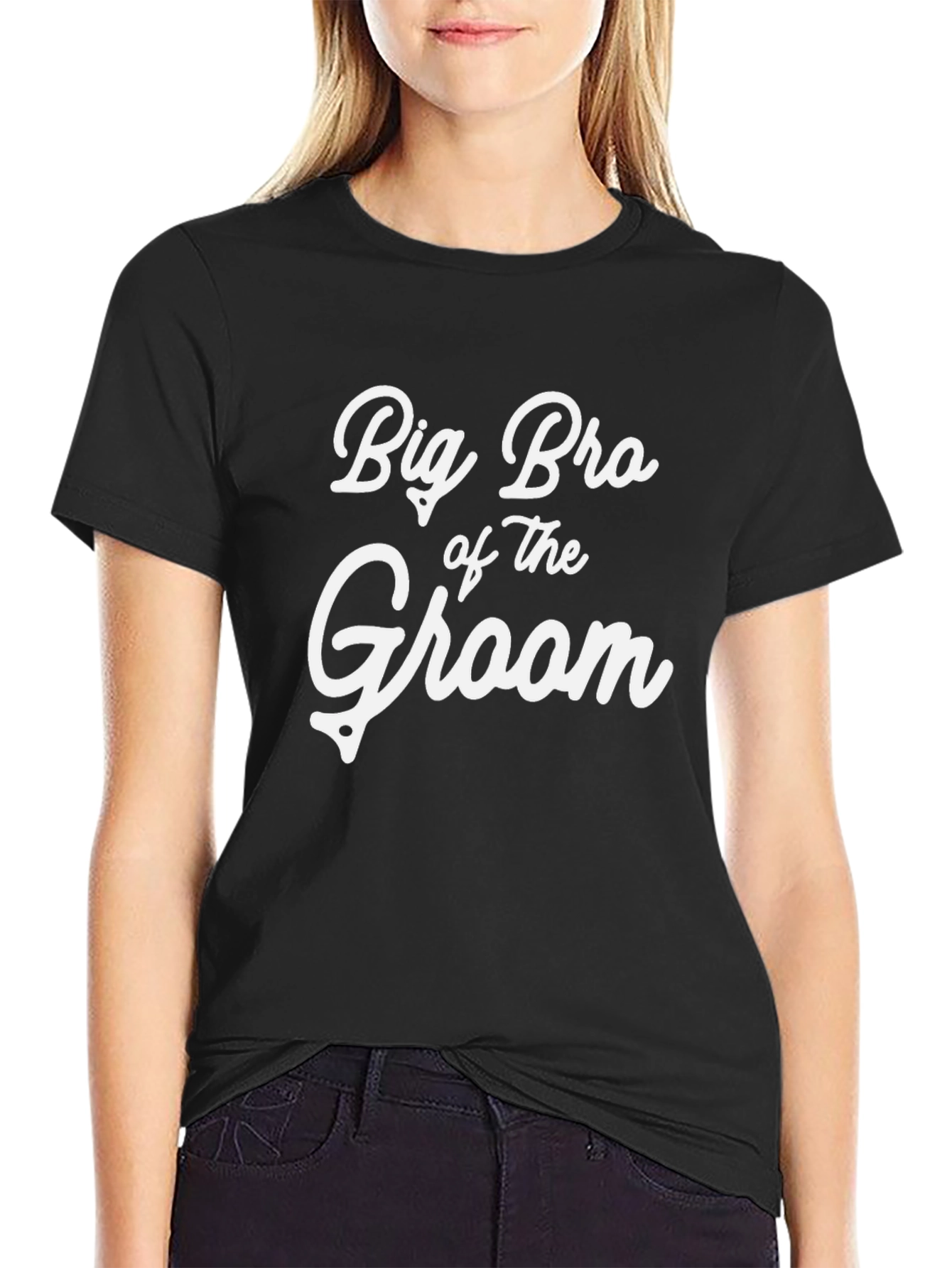 Big Bro of the Groom Black T-Shirt
