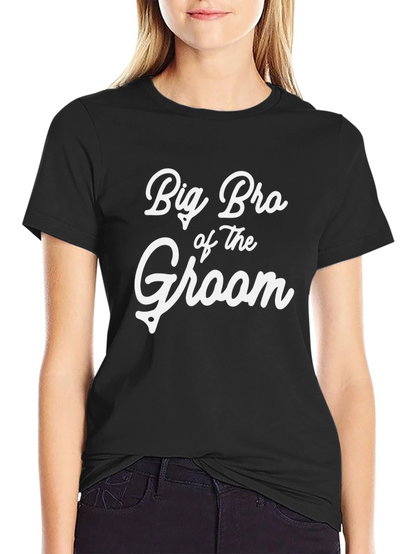 Big Bro of the Groom Black T-Shirt