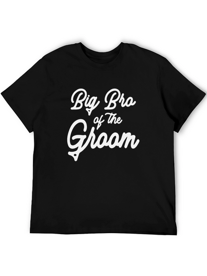 Big Bro of the Groom Black T-Shirt