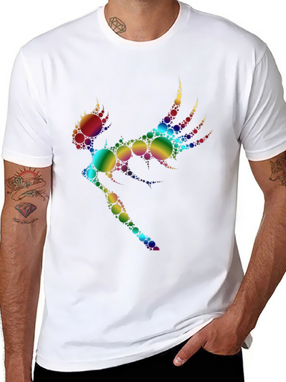 Rainbow Circle Fairy Graphic Tee - Black