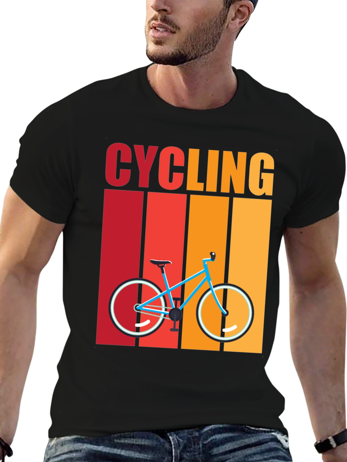 Cycling Retro T-Shirt - Bike Design