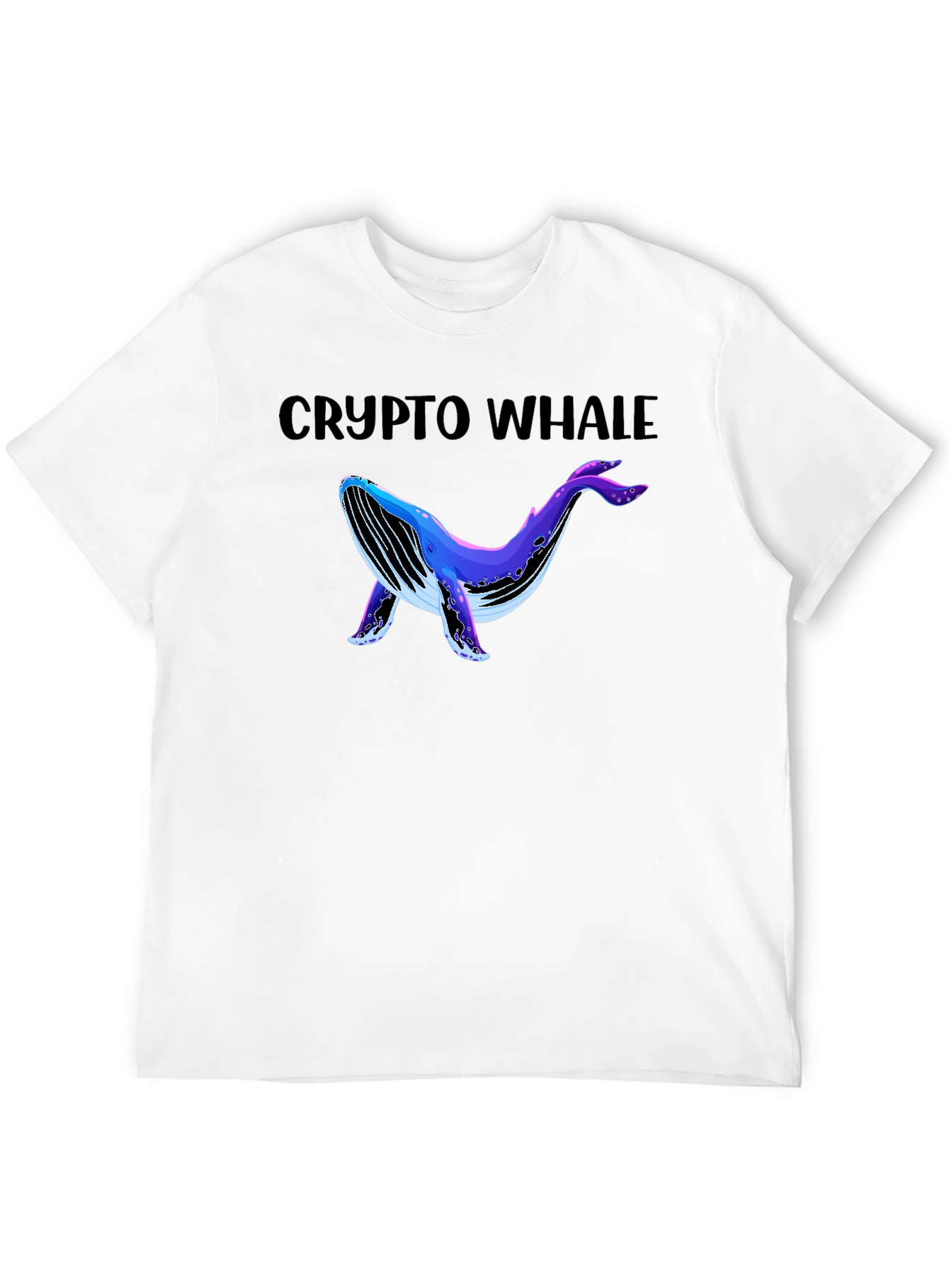 Crypto Whale Black Graphic T-Shirt