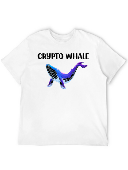 Crypto Whale Black Graphic T-Shirt