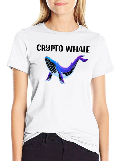 Crypto Whale Black Graphic T-Shirt