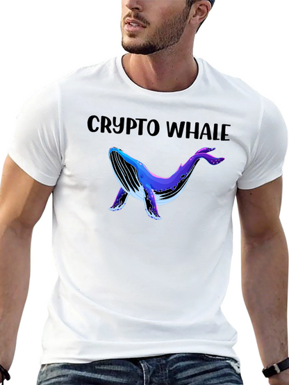 Crypto Whale Black Graphic T-Shirt