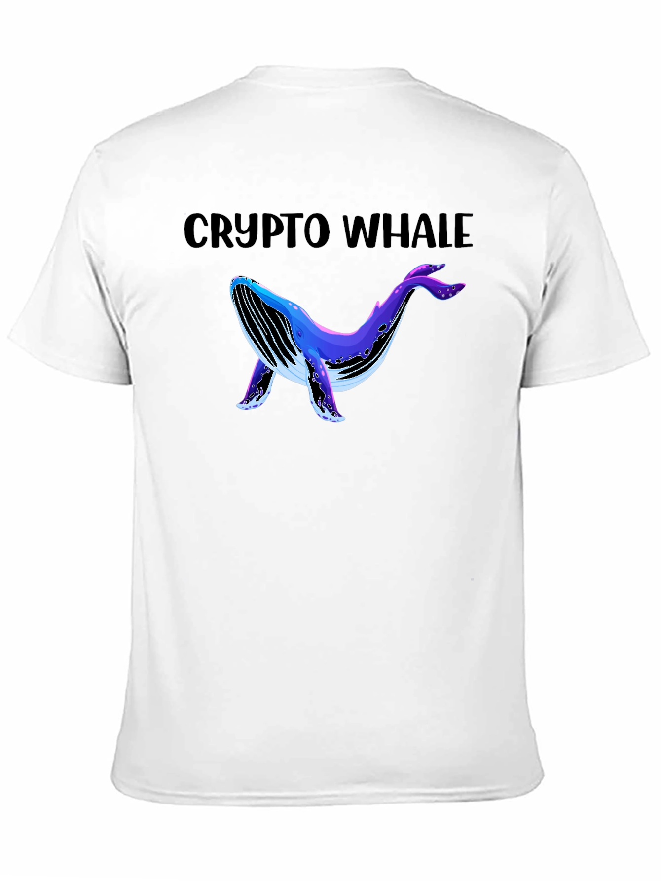 Crypto Whale Black Graphic T-Shirt