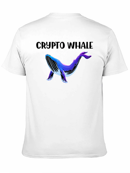 Crypto Whale Black Graphic T-Shirt