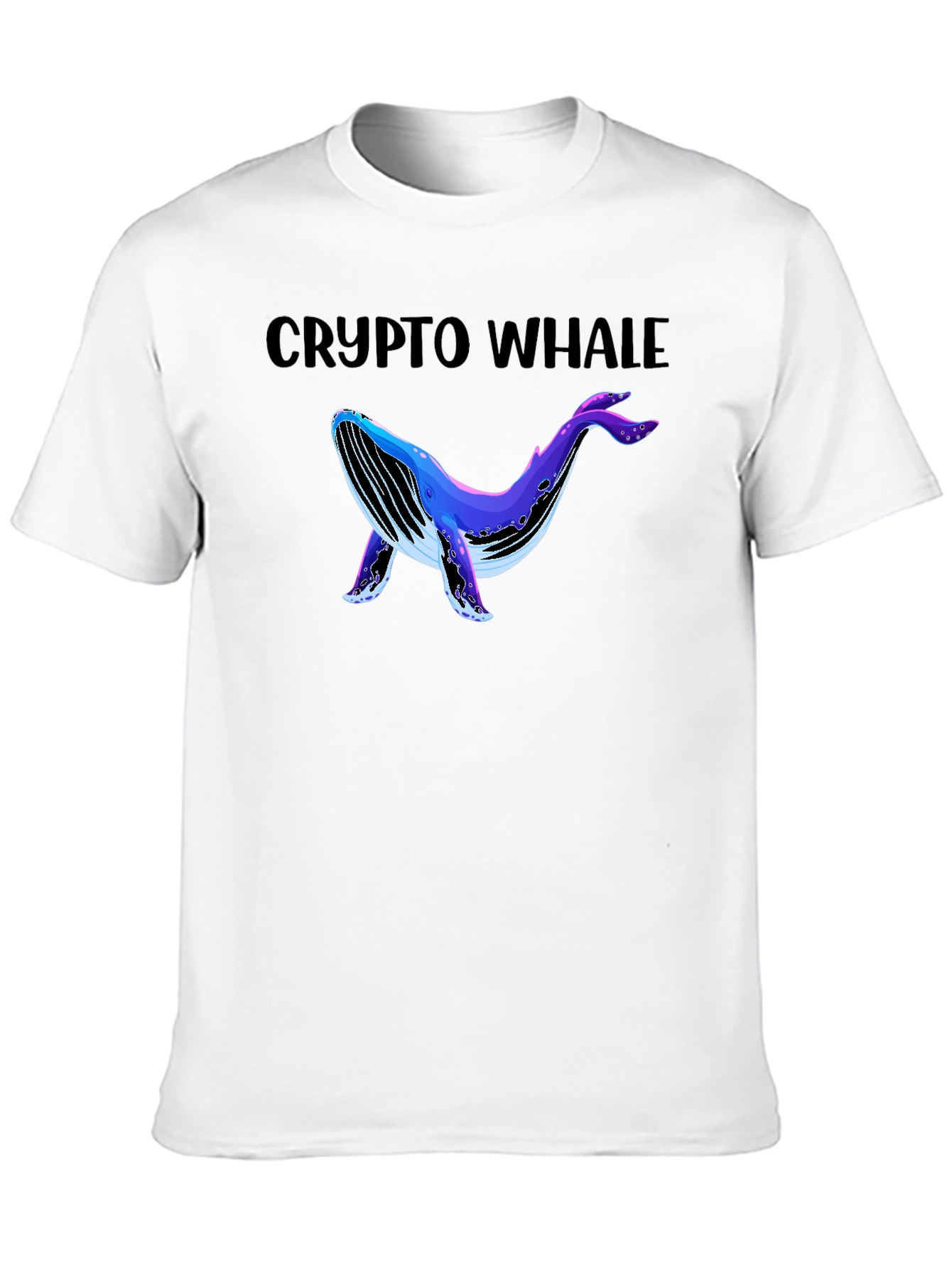 Crypto Whale Black Graphic T-Shirt