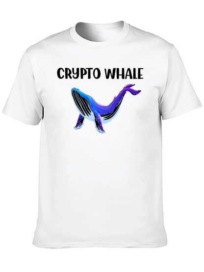 Crypto Whale Black Graphic T-Shirt