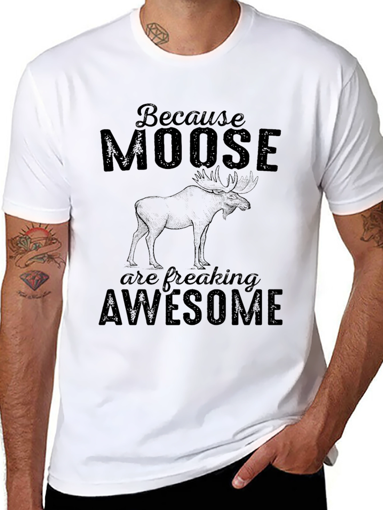 Moose Graphic T-Shirt - Awesome & Funny Animal Tee