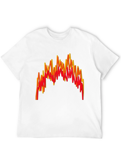 Flame Wave Graphic Tee - Bold Black T-Shirt