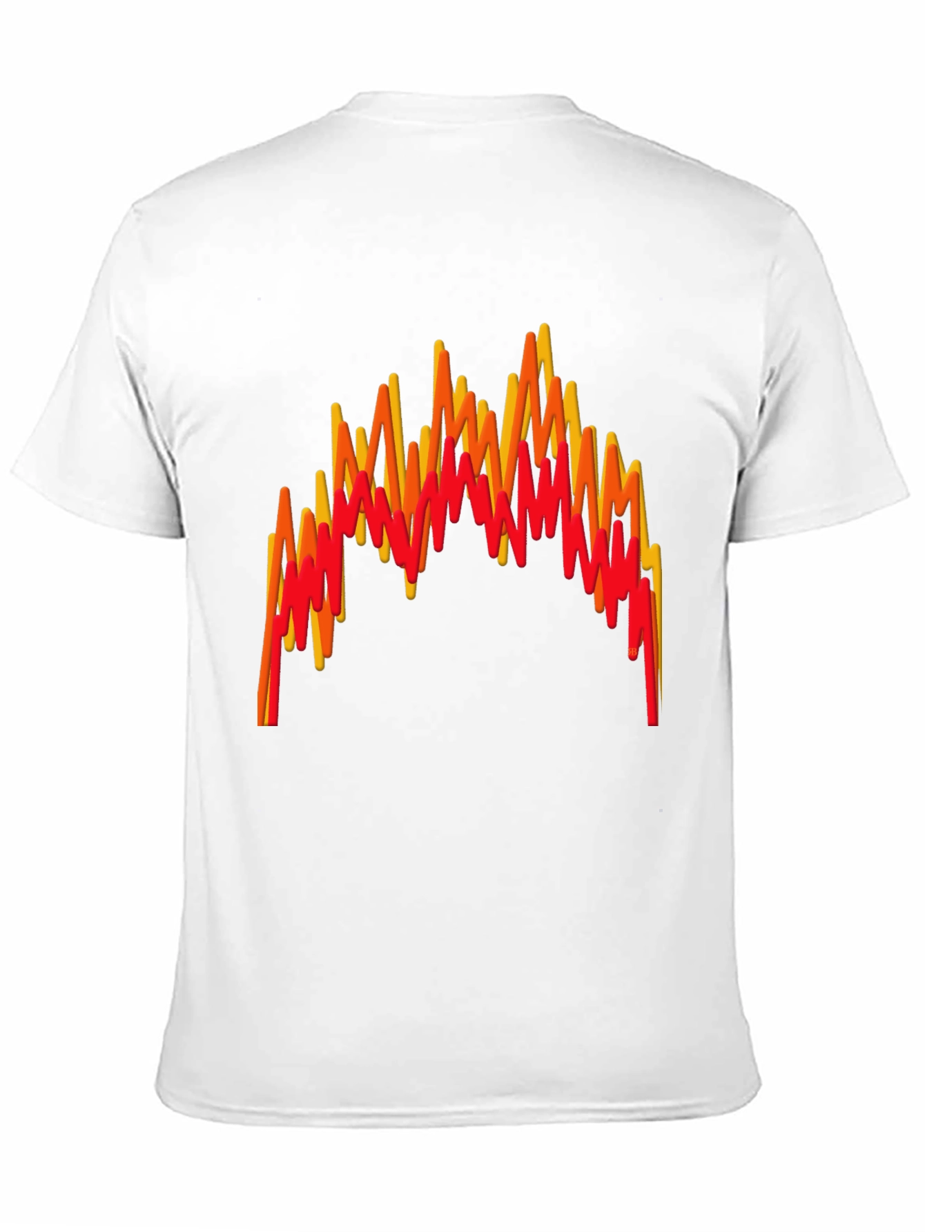 Flame Wave Graphic Tee - Bold Black T-Shirt