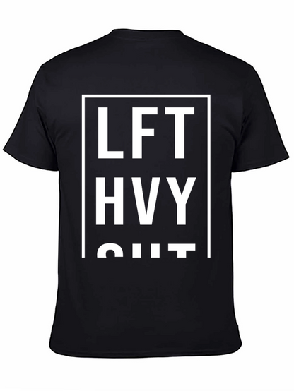 Lift Heavy Shirt - Black Cotton Graphic Tee