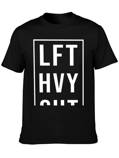 Lift Heavy Shirt - Black Cotton Graphic Tee