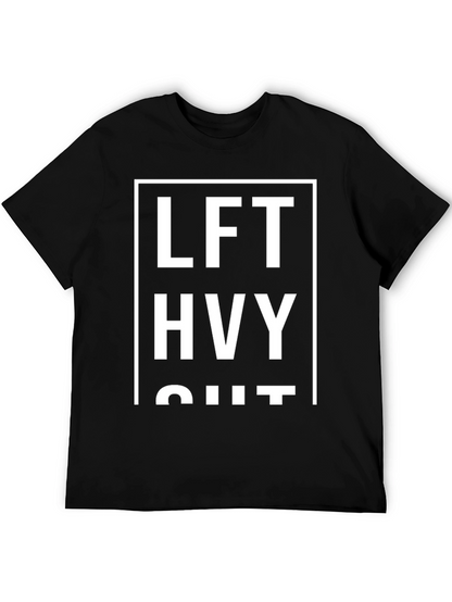 Lift Heavy Shirt - Black Cotton Graphic Tee