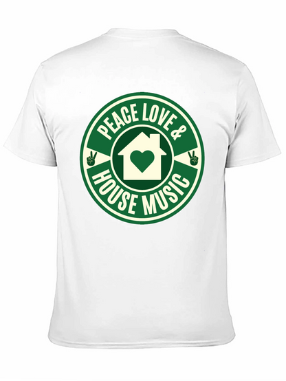 Peace Love House Music Graphic Tee
