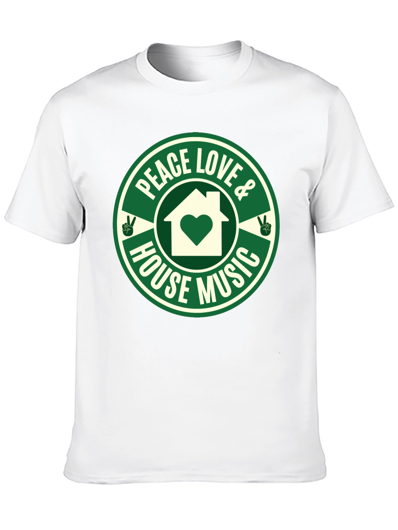 Peace Love House Music Graphic Tee