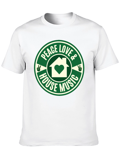 Peace Love House Music Graphic Tee