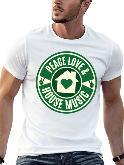 Peace Love House Music Graphic Tee