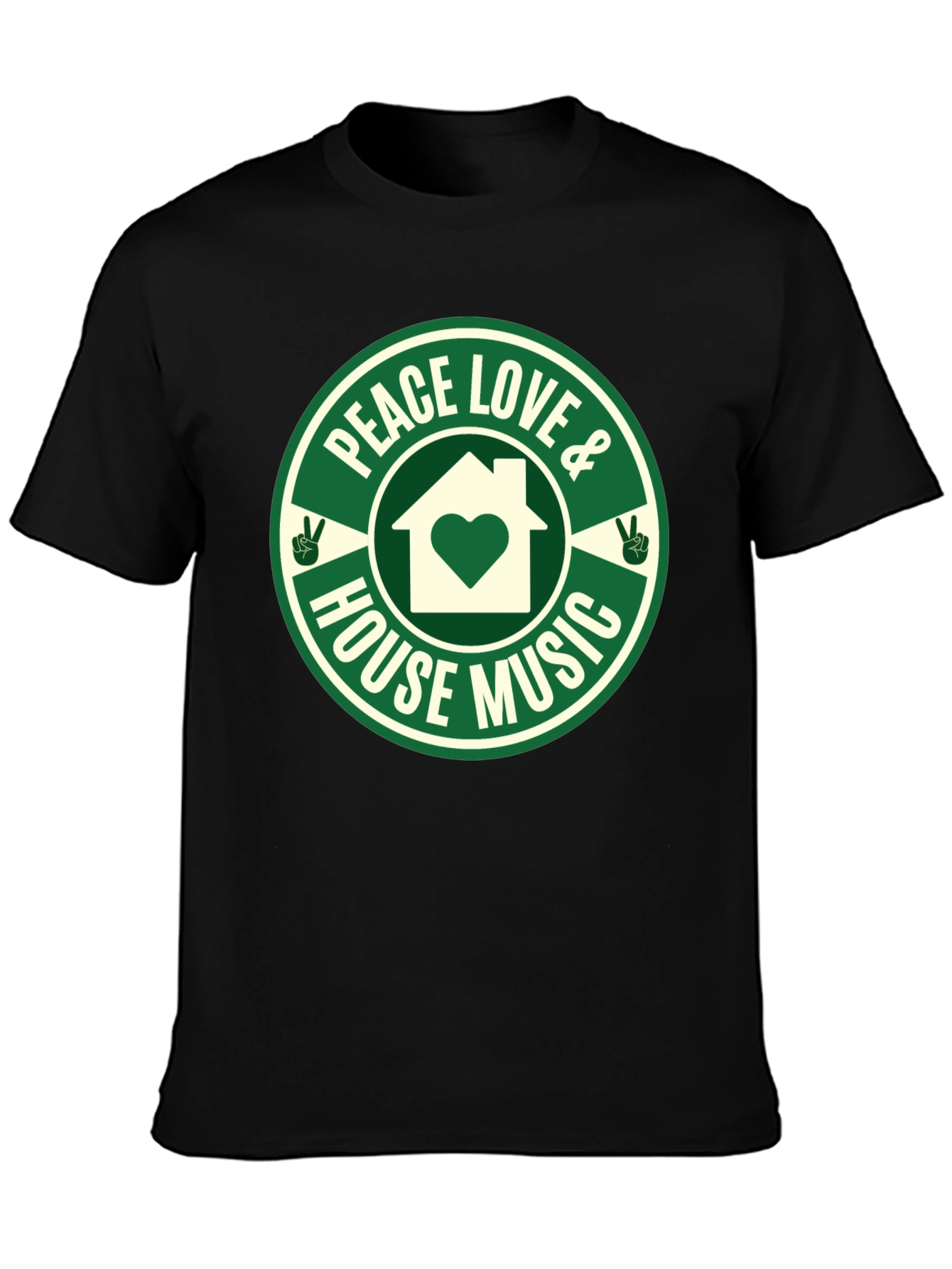 Peace Love House Music Graphic Tee