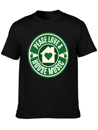Peace Love House Music Graphic Tee