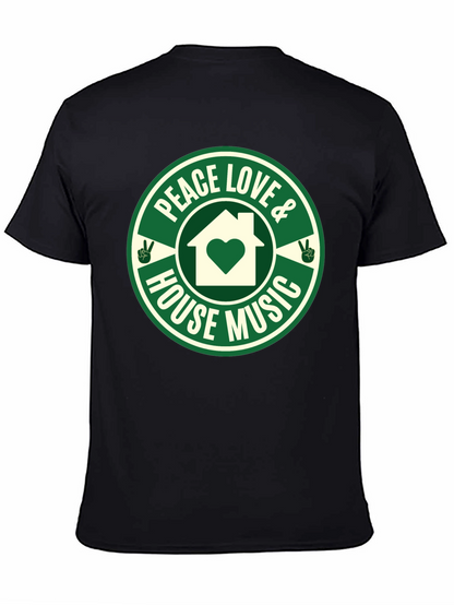 Peace Love House Music Graphic Tee