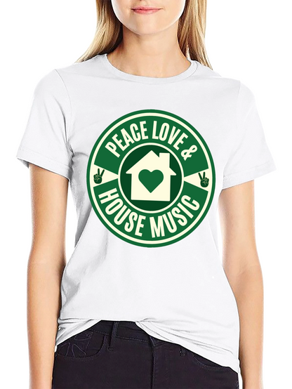 Peace Love House Music Graphic Tee
