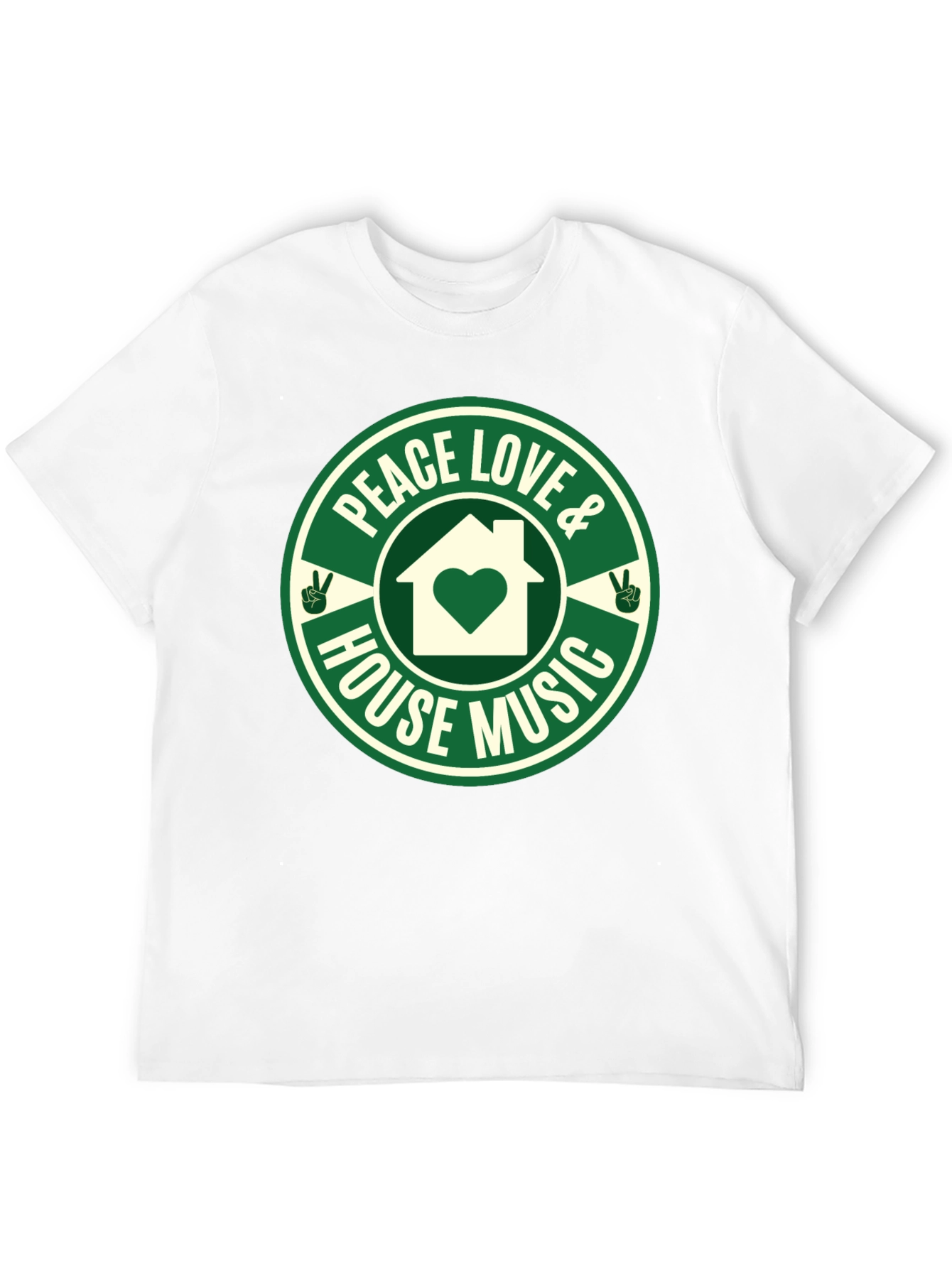 Peace Love House Music Graphic Tee