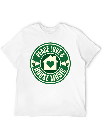 Peace Love House Music Graphic Tee